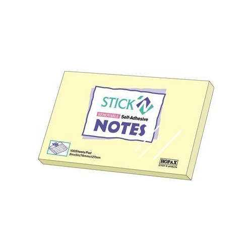 Blok samoljepljivi Hopax žuti 76x127
