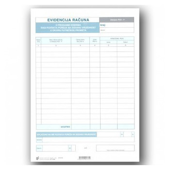 Obrazac PDV-F I-506/N