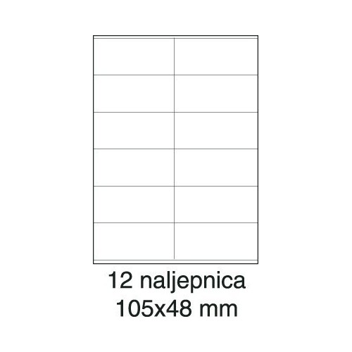 Etikete laser 105x48 100/1 bijele