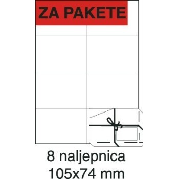 Etikete laser 105x74 100/1 bijele