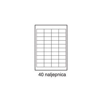 Etikete laser 48,5x25,4 100/1 bijele