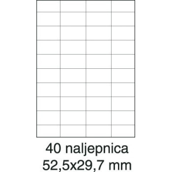 Etikete laser 52,5x29,7 100/1 bijele
