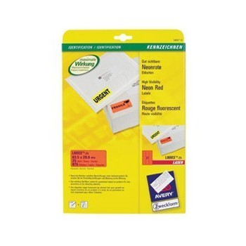 Etikete laser 63,5X29,6 ZWECKFORM crvene
