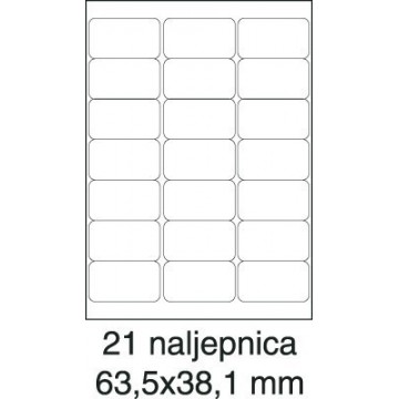 Etikete laser 63,5x38,1...