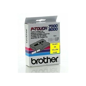 Ribbon BROTHER TX621 9mm crna na žutoj laminirana