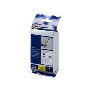 Ribbon BROTHER 6mm crna na bijeloj fleksibilna traka - TZEFX211