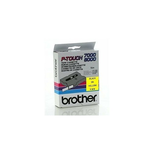 Ribbon BROTHER TX611 6mm crna za žutoj laminirana