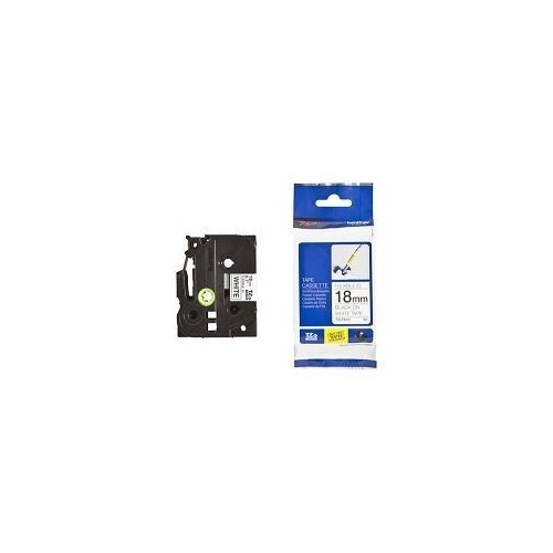 Ribbon BROTHER 18mm crna na bijeloj fleksibilna traka - TZFX241