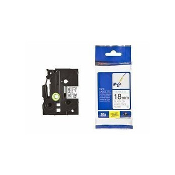 Ribbon BROTHER 18mm crna na bijeloj fleksibilna traka - TZFX241