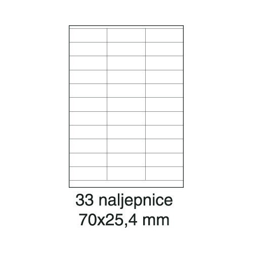 Etikete laser 70x25,4 100/1 bijele