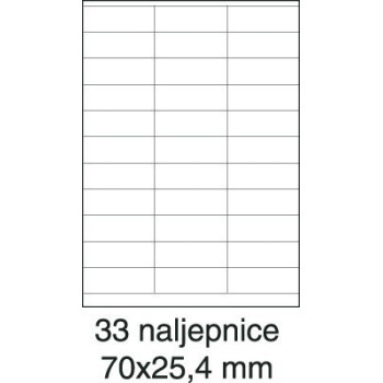 Etikete laser 70x25,4 100/1 bijele