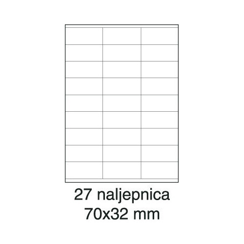 Etikete laser 70x32 100/1 bijele