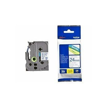 Ribbon BROTHER 24mm plava na bijelom - TZE253