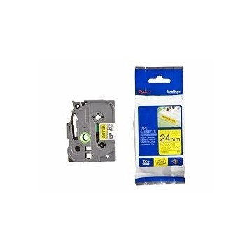 Ribbon BROTHER 24mm crna na žutoj strong adhesiv - TZES651