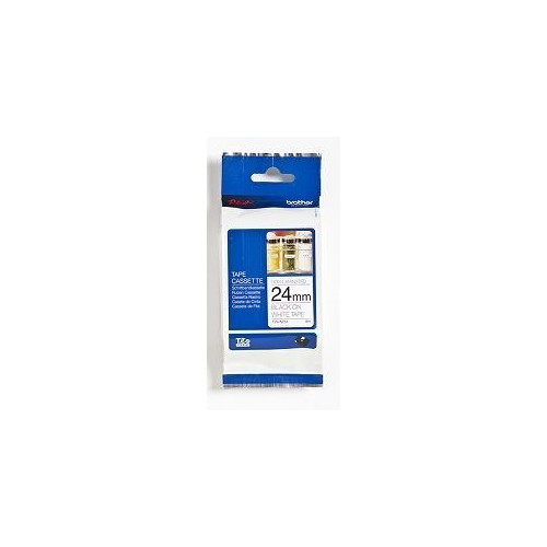 Ribbon BROTHER 24mm crna na bijelom nelaminirana - TZEN251