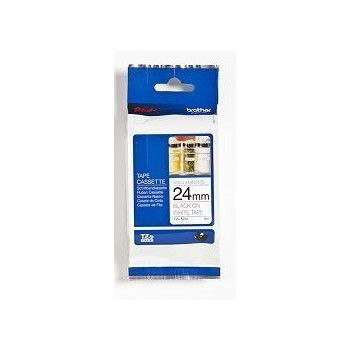 Ribbon BROTHER 24mm crna na bijelom nelaminirana - TZEN251