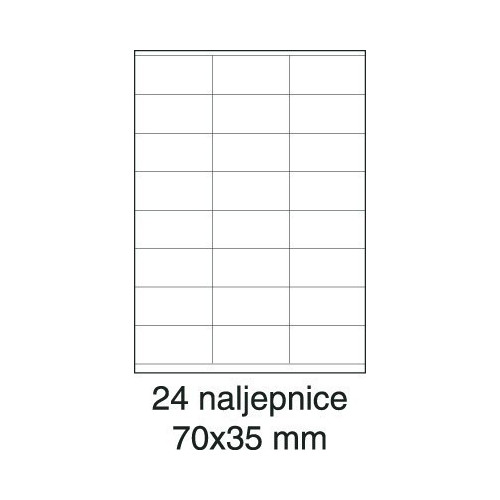 Etikete laser 70x35 100/1 bijele