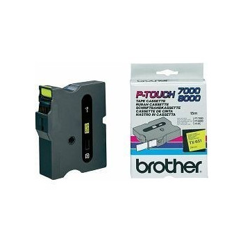 Ribbon BROTHER TX651 24mm crna na žutom