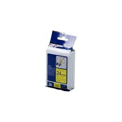 Ribbon BROTHER 24mm crno na žutoj fleksibilna traka - TZEFX651