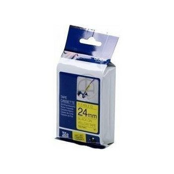 Ribbon BROTHER 24mm crno na žutoj fleksibilna traka - TZEFX651