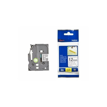 Ribbon BROTHER 12mm crna na prozirnoj strong adhesiv - TZES131