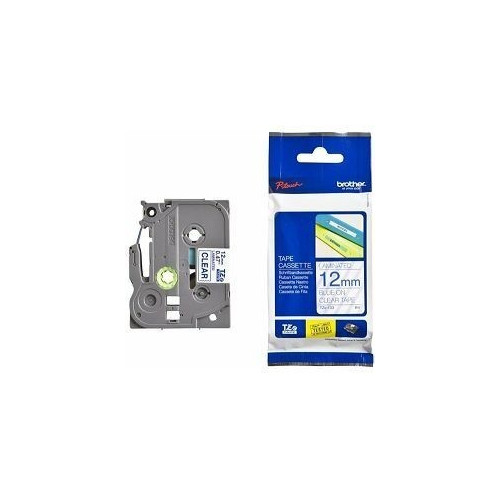 Ribbon BROTHER 12mm plava na prozirnoj - TZE133