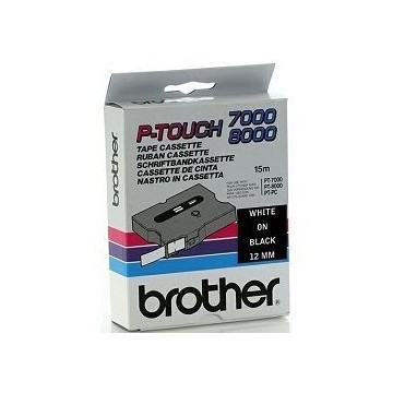 Ribbon BROTHER 12mm bijela na crnoj - TX335