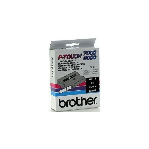 Ribbon BROTHER 12mm bijela na crnoj - TX335