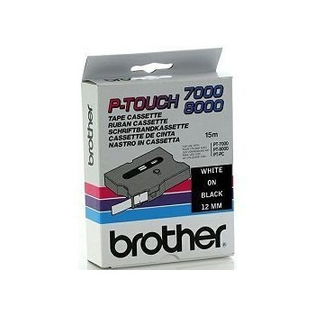 Ribbon BROTHER 12mm bijela na crnoj - TX335