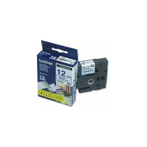 Ribbon BROTHER 12mm plava na bijeloj - TZE233