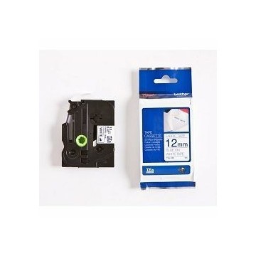 Ribbon BROTHER 12mm plava na bijelom Fabric tape - TZEFA3