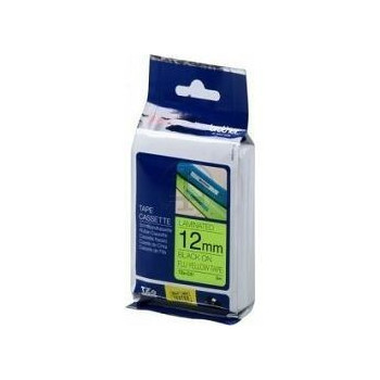 Ribbon BROTHER 12mm crna na florescentno žutoj - TZEC31