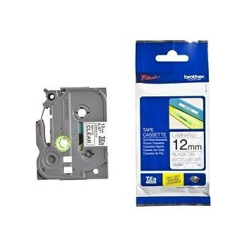 Ribbon BROTHER 12mm crna na prozirnoj mat traka - TZEM31