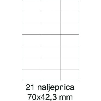 Etikete laser 70x42,3 100/1 bijele