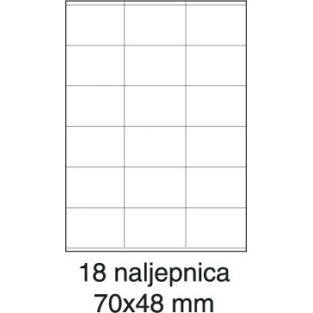 Etikete laser 70x48 100/1 bijele