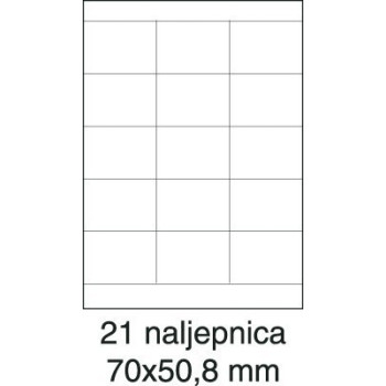Etikete laser 70x50,8 100/1 bijele