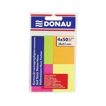 Blok samoljepljiv 38x51mm 4x50L Donau neon