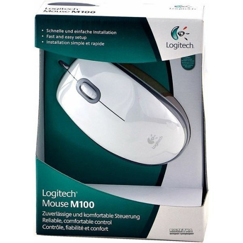 Miš LOGITECH M100 White - USB
