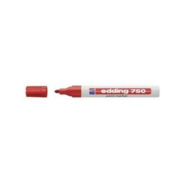 Marker permanentni lakirajući 2-4mm Edding 750 crveni
