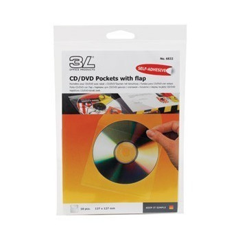 Etui za 1 CD pp samoljepljiv s klapom 10/1