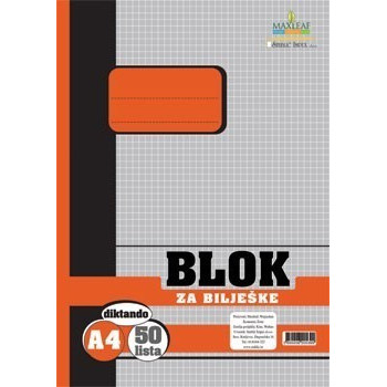 Blok za bilješke, A4 diktando dimenzije 21x29,7cm 50lista