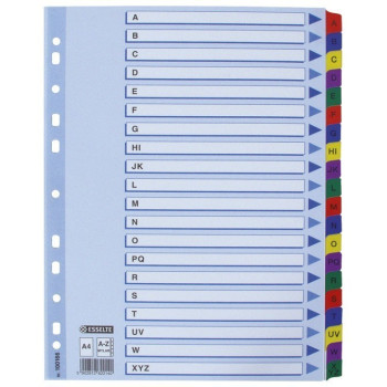 Pregrada kartonska A4 A-Z kolor 20listova