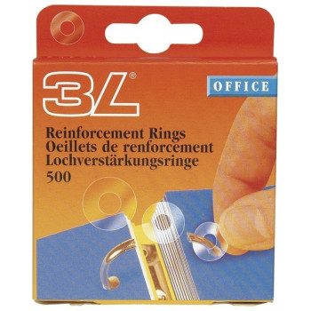 Etikete za ojačanje rupa fi13mm pp pk500  prozirna