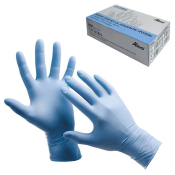 Rukavice jednokratne pudrane latex 100/1 L