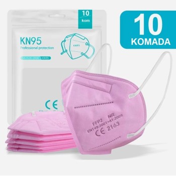 MASKA RESPIRATOR FFP2 PINK 10/1 (1kom-6,90kn)
