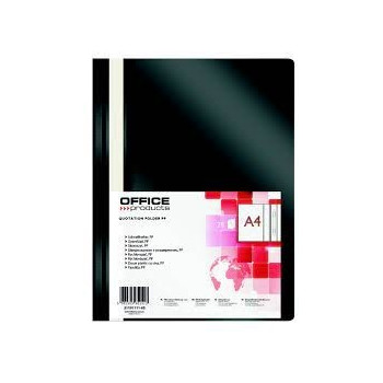 Fascikl PVC sa euromehanikom 225x305, 25/1, 100mic crni