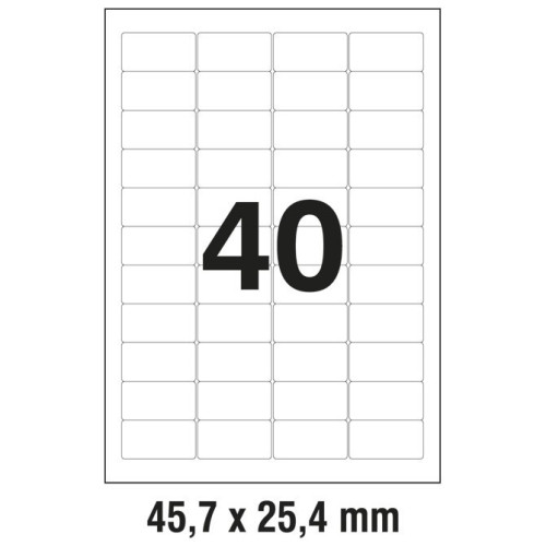 Etikete LK 45,7x25,4mm 25/1 Zweckform prozirne