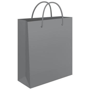 Vrećica ukrasna 24x39x9cm sjajna plastifikacija srebrna