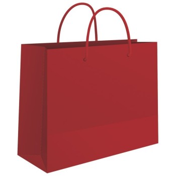 Vrećica ukrasna 24x16x7cm sjajna plastifikacija crvena