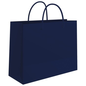 Vrećica ukrasna 24x16x7cm sjajna plastifikacija plava